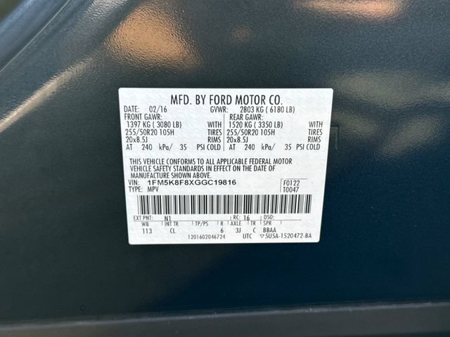 Used 2016 Ford Explorer Limited w/ Equipment Group 301A AWD/4WD image 26