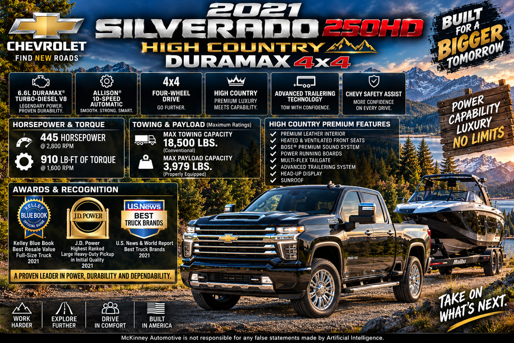 Used 2021 Chevrolet Silverado 2500 High Country w/ Technology Package AWD/4WD image 2