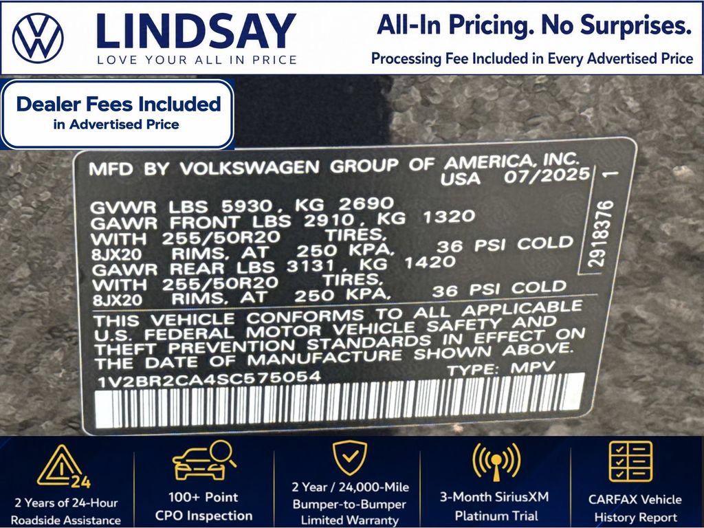 Used 2025 Volkswagen Atlas SEL AWD/4WD image 27