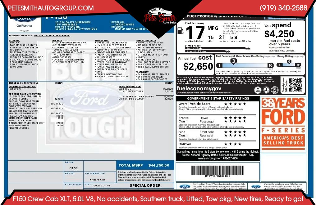 Used 2016 Ford F150 XLT w/ Trailer Tow Package AWD/4WD image 38