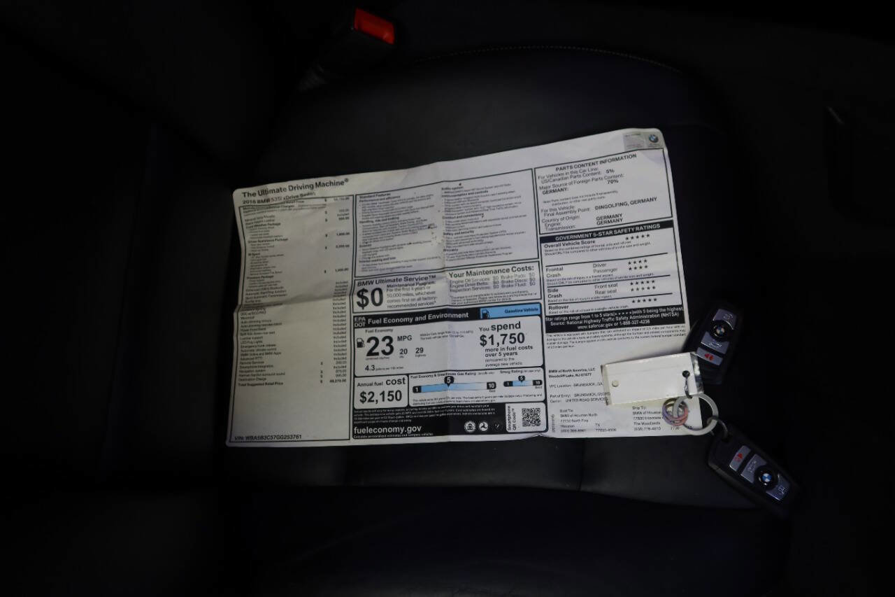 Used 2016 BMW 535i xDrive Sedan AWD/4WD image 26
