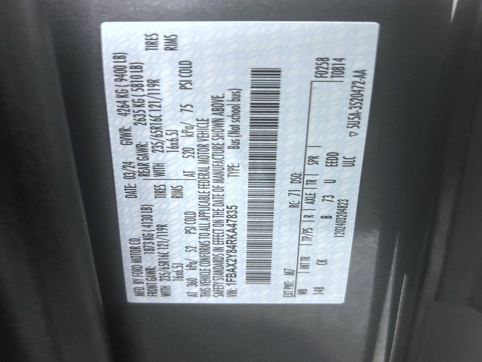 Used 2024 Ford Transit 350 XLT image 22