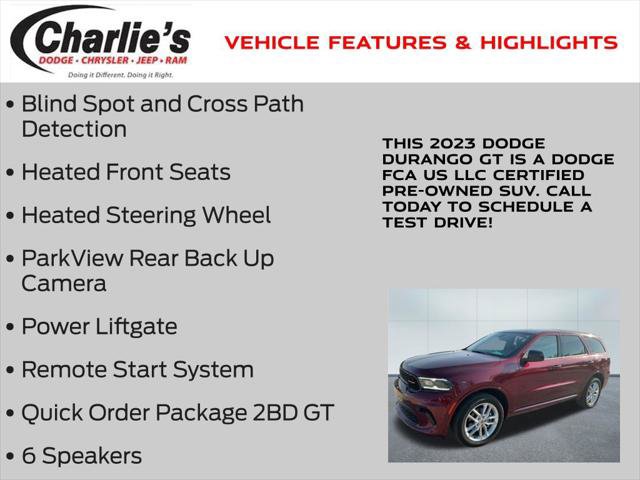 Certified 2023 Dodge Durango GT AWD/4WD image 7