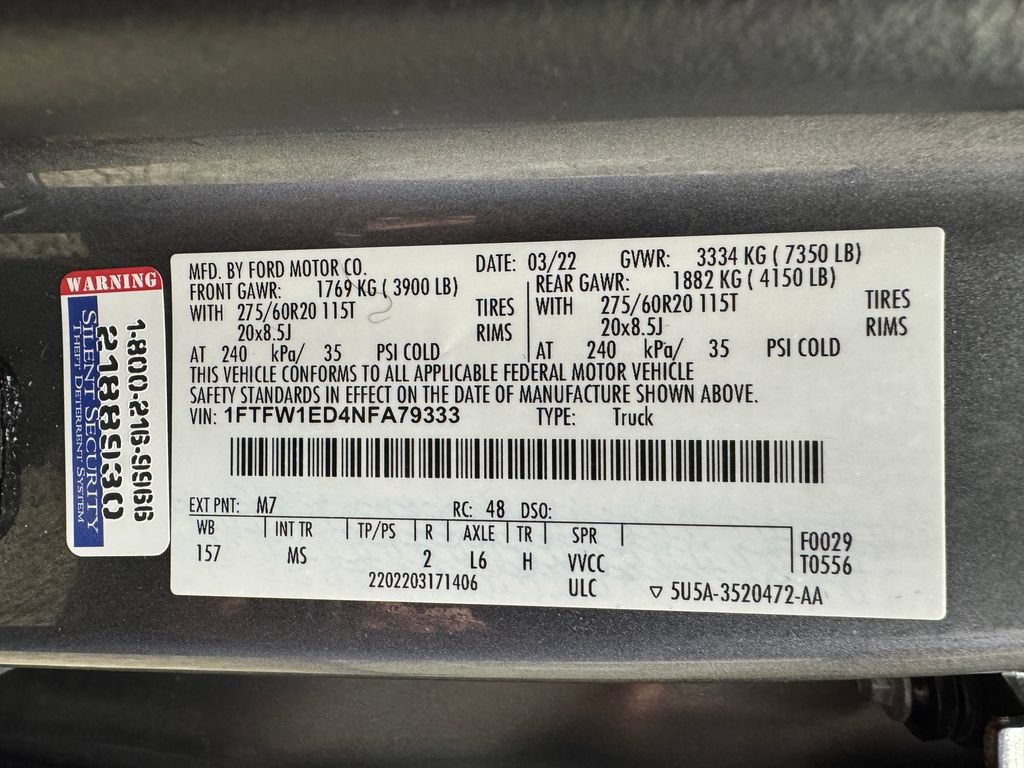 Certified 2022 Ford F150 XLT w/ Equipment Group 302A High AWD/4WD image 34