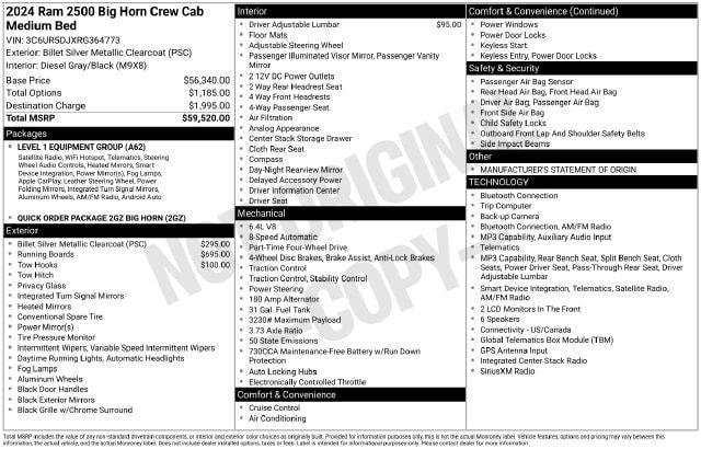 Certified 2024 RAM 2500 Big Horn AWD/4WD image 11