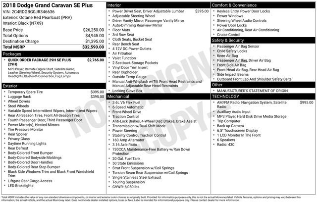 Used 2018 Dodge Grand Caravan SE FWD image 2