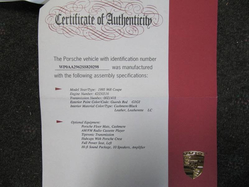 Used 1995 Porsche 968 Coupe image 32