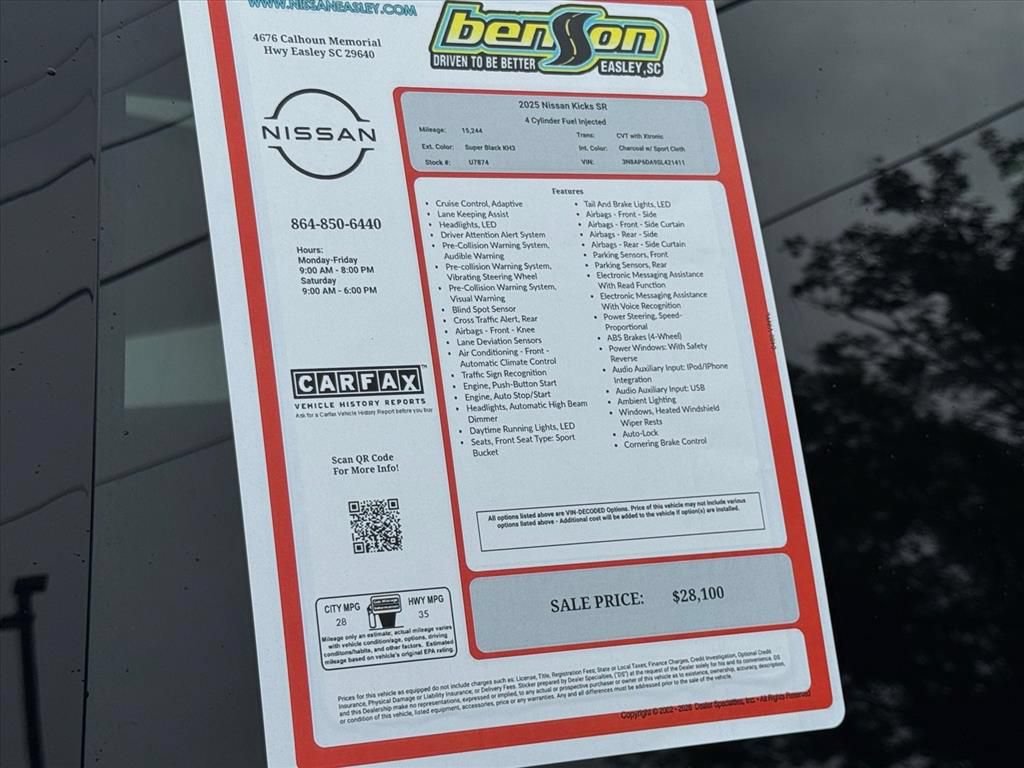 Certified 2025 Nissan Kicks SR FWD image 27