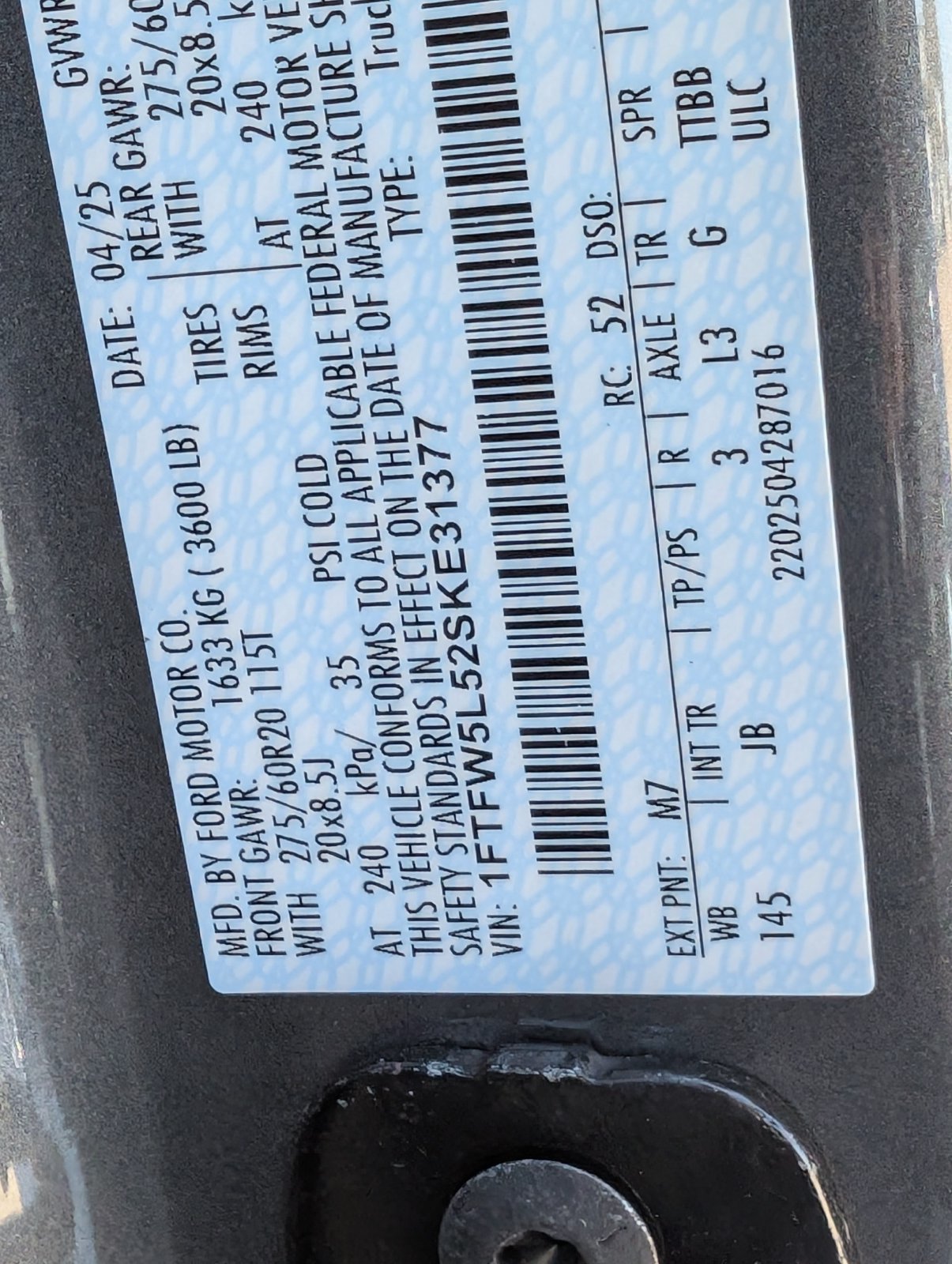 Used 2025 Ford F150 Lariat w/ Equipment Group 501A Mid AWD/4WD image 31