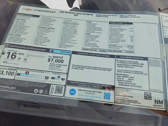 New 2026 Chevrolet Silverado 1500 Custom Trail Boss w/ LPO, Dark Essentials Package image 17