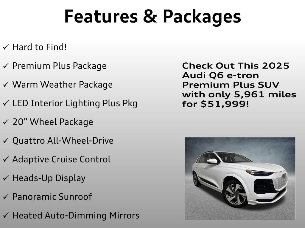 Used 2025 Audi Q6 e-tron Premium Plus w/ Premium Plus image 4