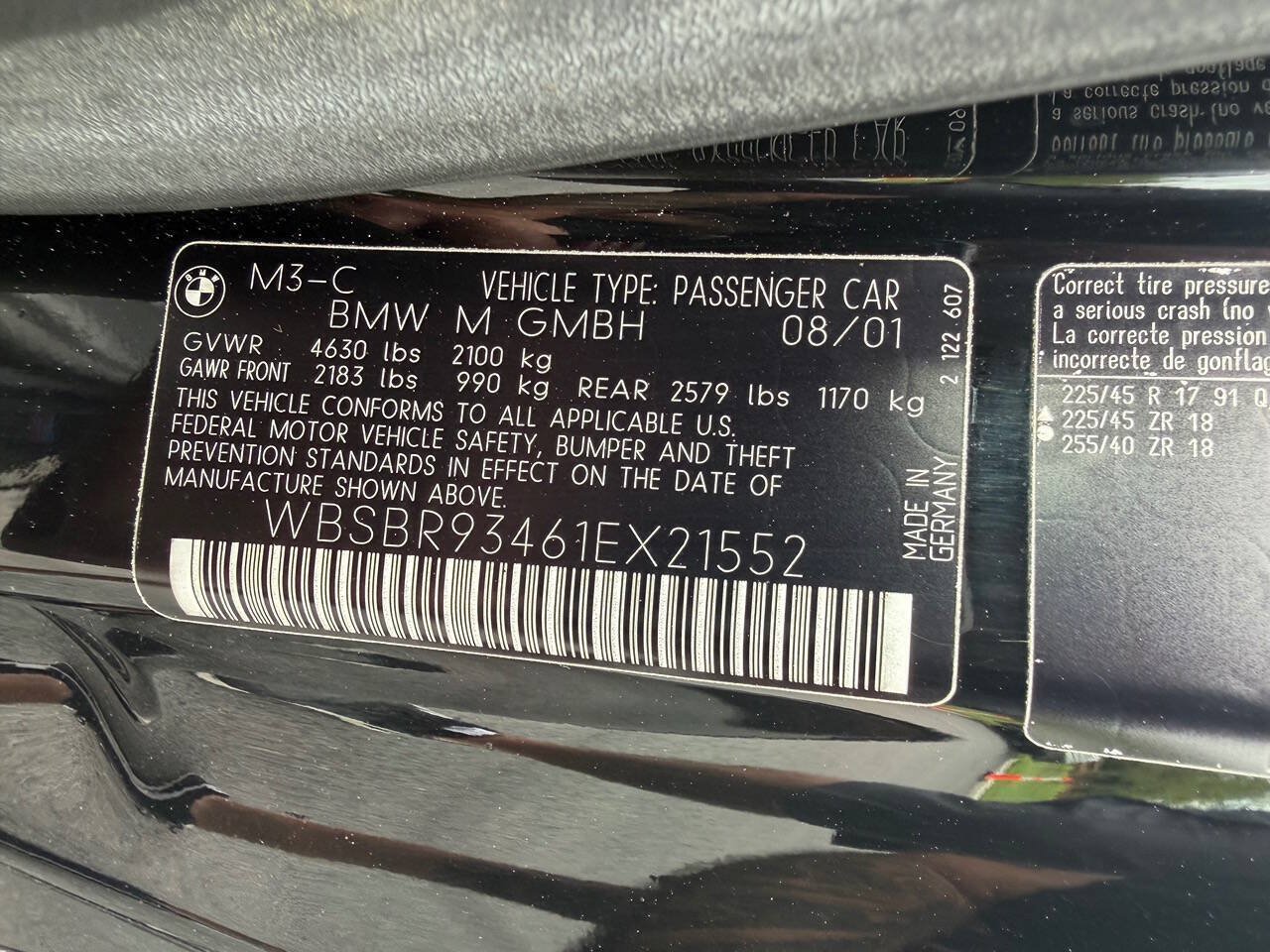 Used 2001 BMW M3 Convertible RWD image 27