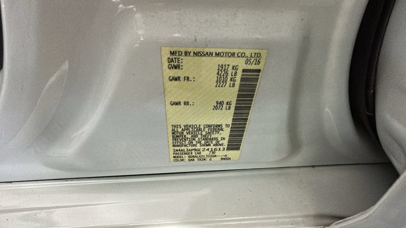 Used 2016 Nissan Altima 2.5 S w/ Power Driver Seat Package FWD image 12