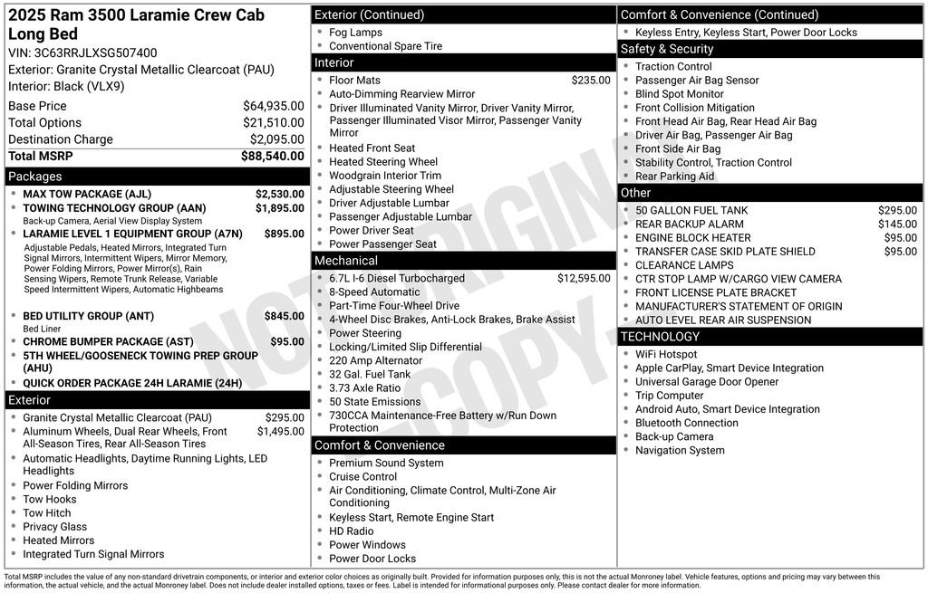Used 2025 RAM 3500 Laramie w/ Max Tow Package AWD/4WD image 30