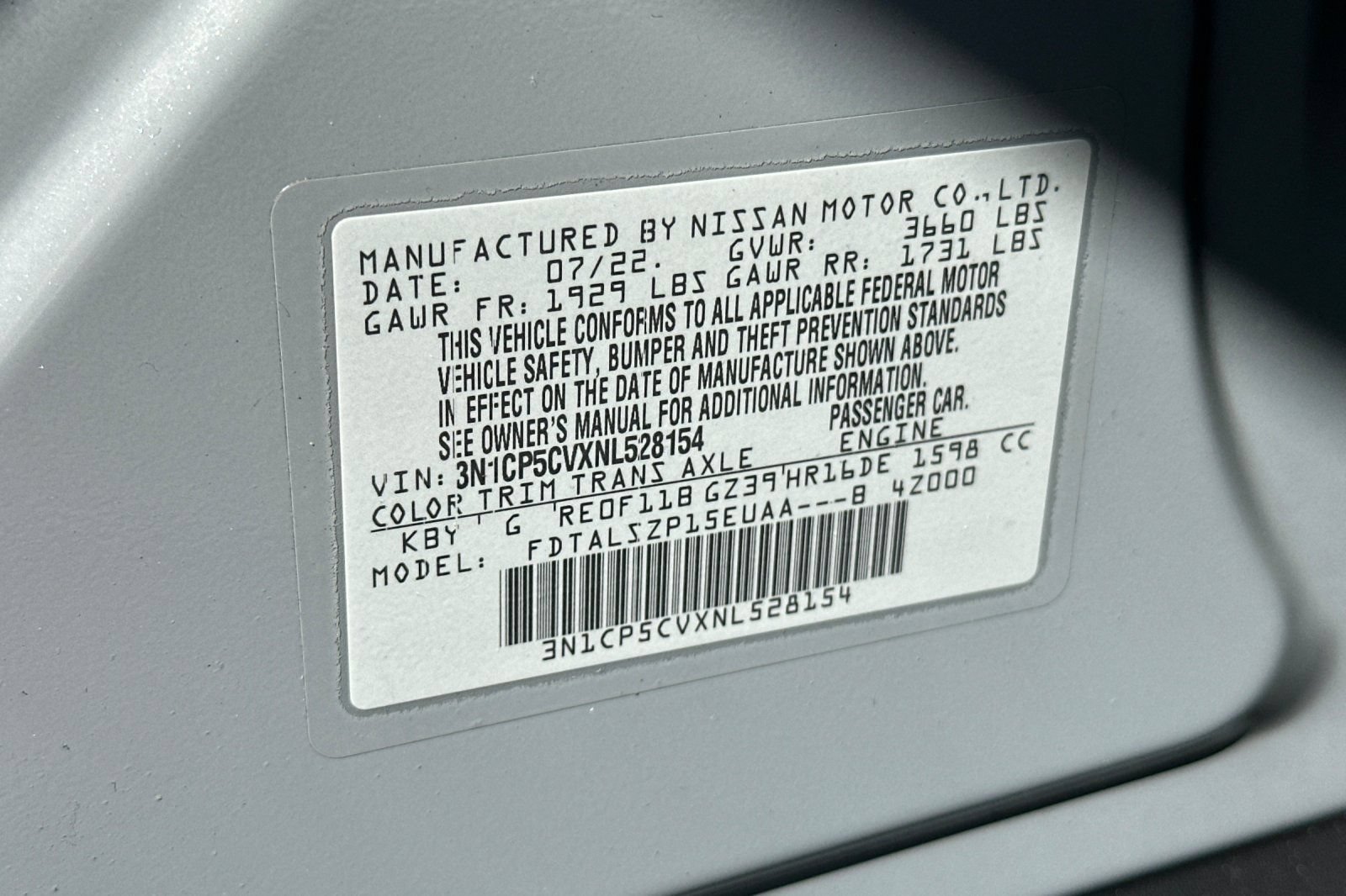 Used 2022 Nissan Kicks SV w/ Interior Electronics Package FWD image 27