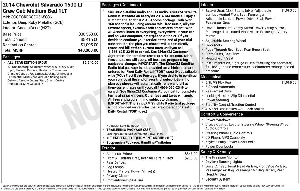 Used 2014 Chevrolet Silverado 1500 LT w/ All Star Edition RWD image 7