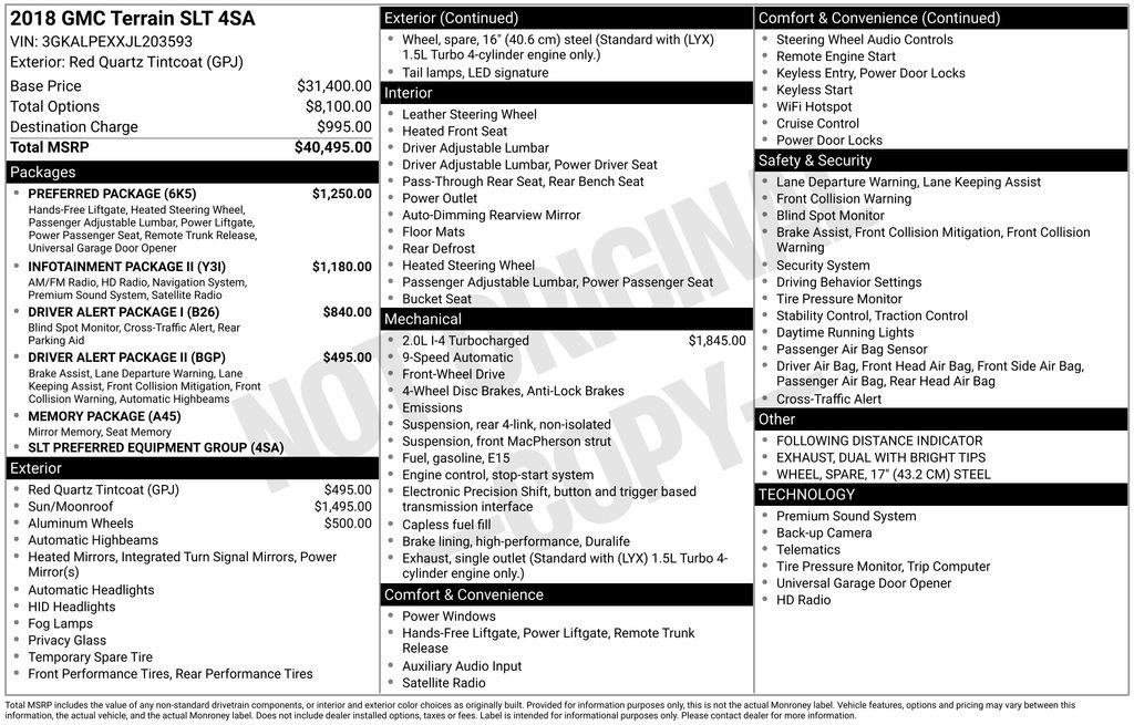 Used 2018 GMC Terrain SLT w/ Preferred Package FWD image 4