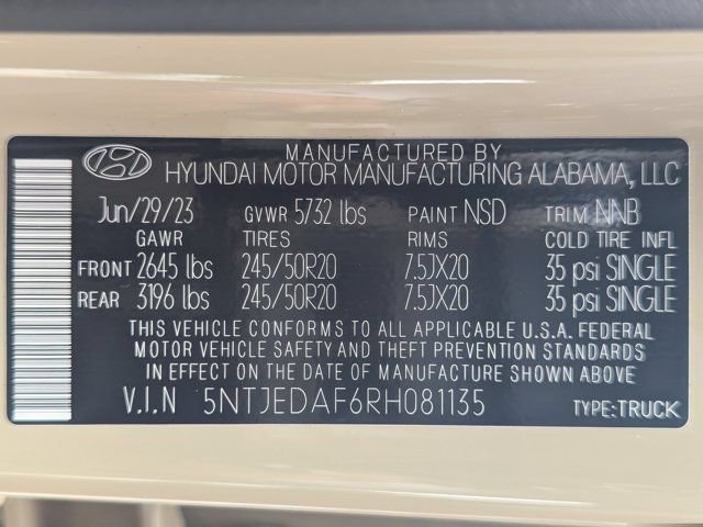 Used 2024 Hyundai Santa Cruz Limited AWD/4WD image 29