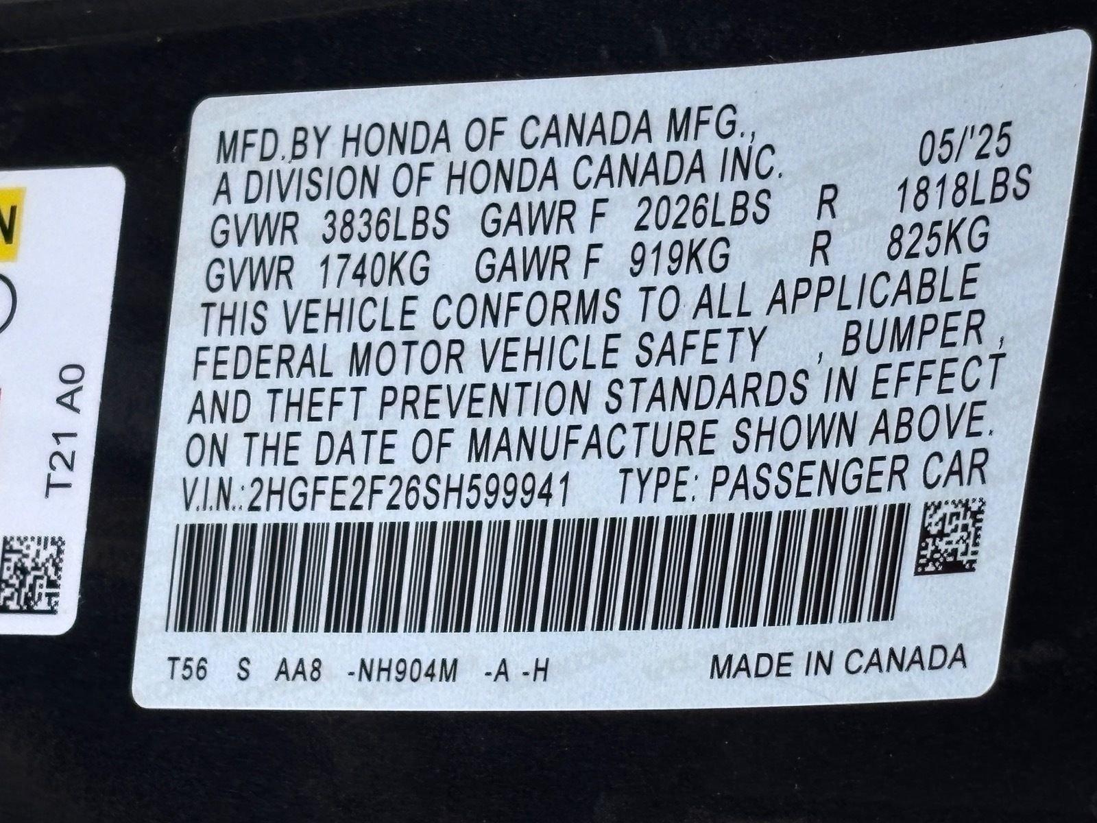 Certified 2025 Honda Civic LX image 36
