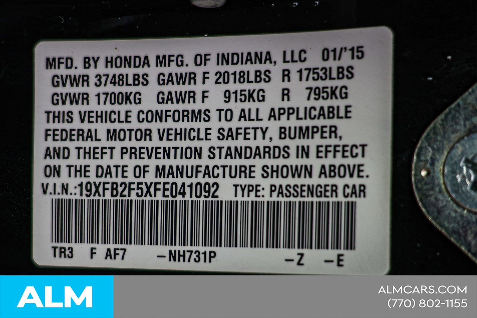 Used 2015 Honda Civic LX image 43
