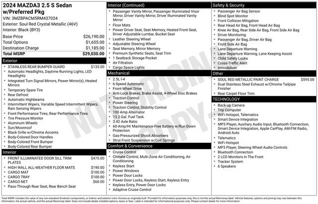 Certified 2024 MAZDA MAZDA3 s FWD image 39