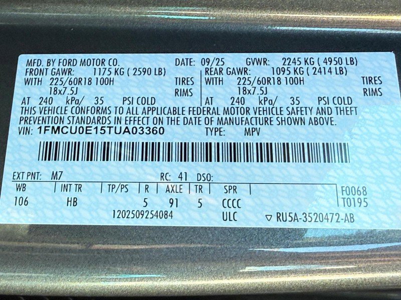 New 2026 Ford Escape SE image 21