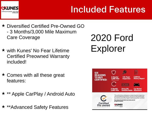 Used 2020 Ford Explorer XLT w/ Equipment Group 202A image 4