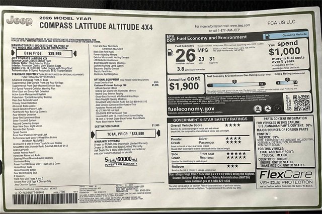 New 2026 Jeep Compass Latitude image 14