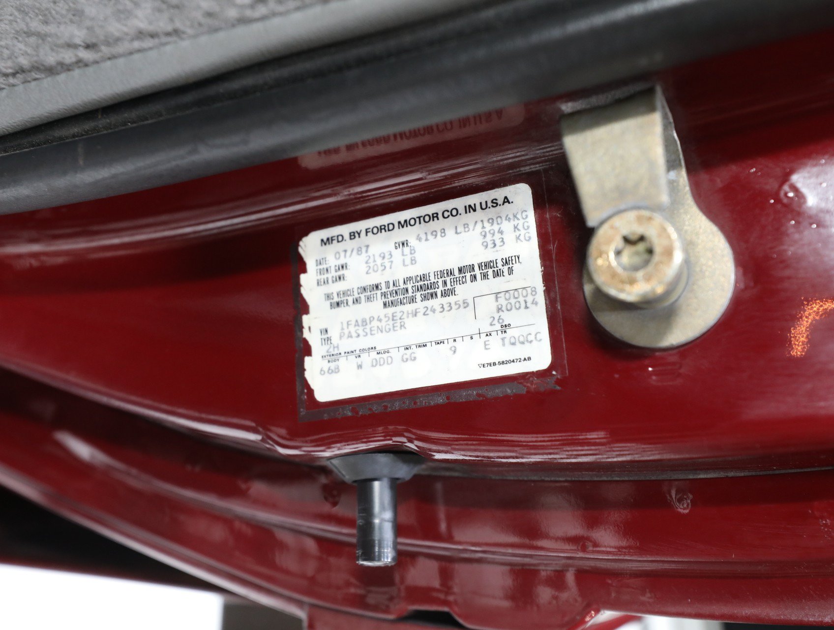 Used 1987 Ford Mustang GT RWD image 69