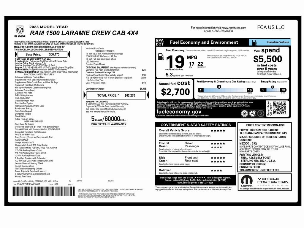 Used 2023 RAM 1500 Laramie image 2