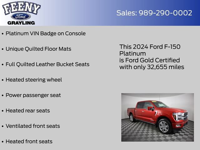 Used 2024 Ford F150 Platinum w/ Equipment Group 703A Plus AWD/4WD image 28