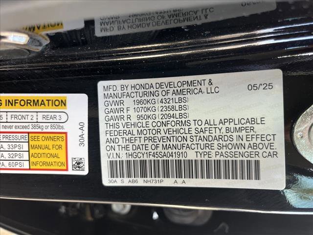 Certified 2025 Honda Accord SE image 24