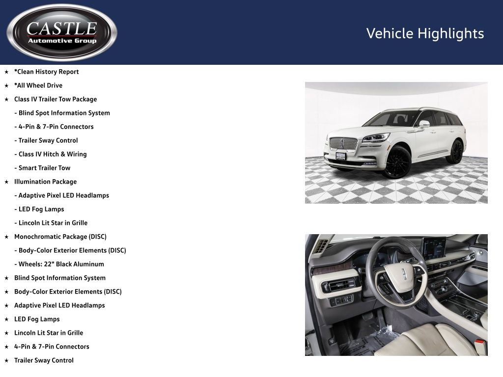 Used 2022 Lincoln Aviator Reserve w/ Equipment Group 201A AWD/4WD image 4