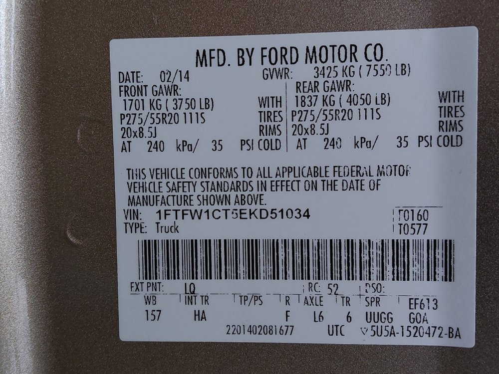 Used 2014 Ford F150 Lariat w/ Lariat Chrome Package RWD image 33