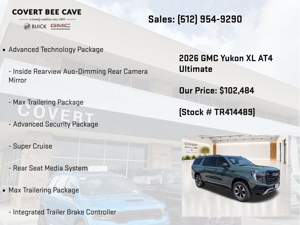 New 2026 GMC Yukon XL AT4 Ultimate w/ LPO, Floor Liner Package AWD/4WD image 31