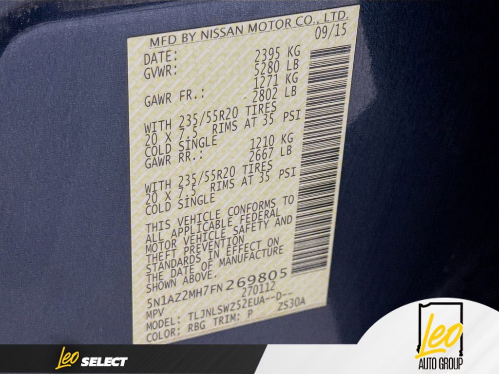 Used 2015 Nissan Murano Platinum w/ Platinum Technology Package image 33