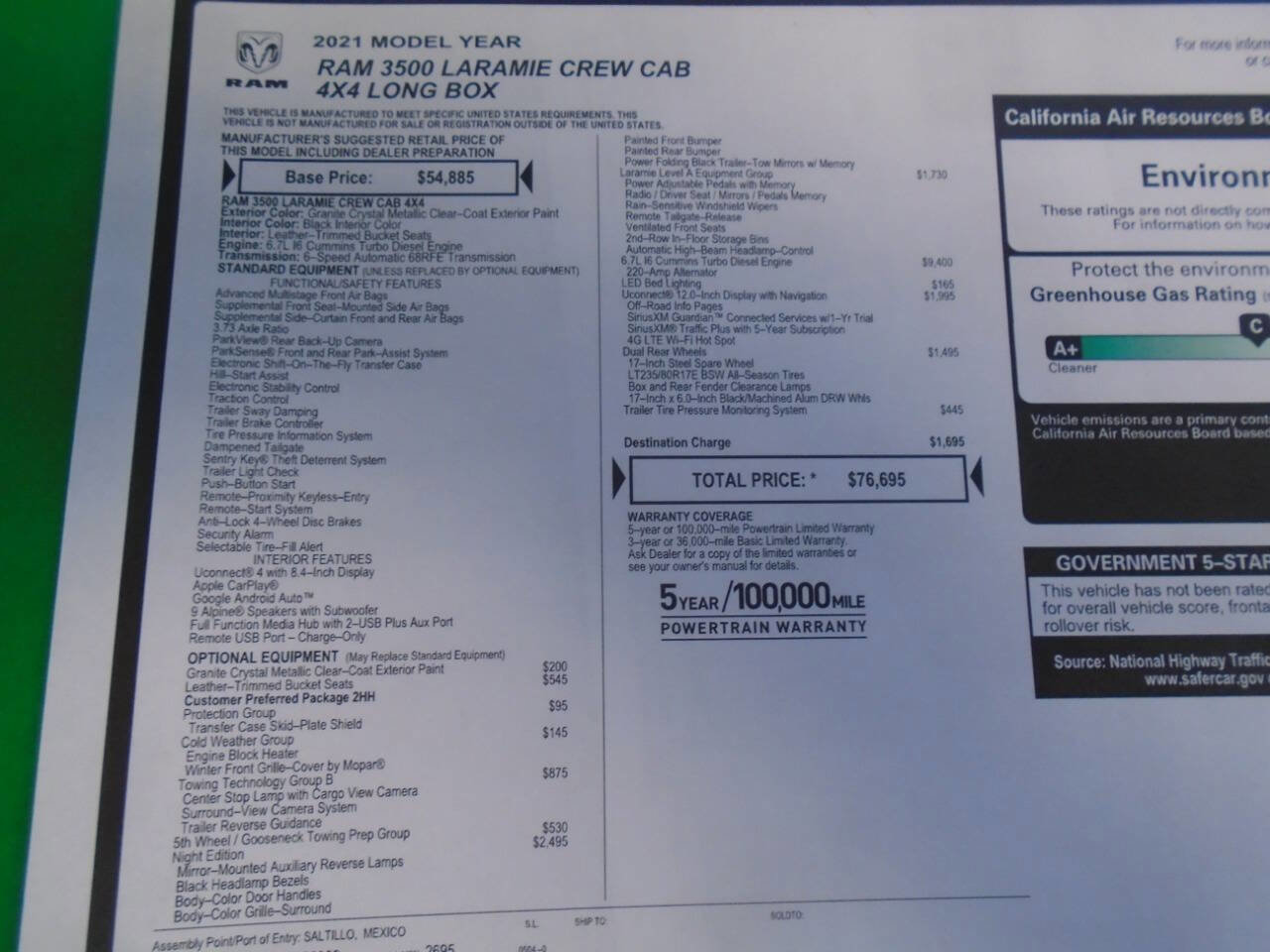 Used 2021 RAM 3500 Laramie w/ Night Edition image 94