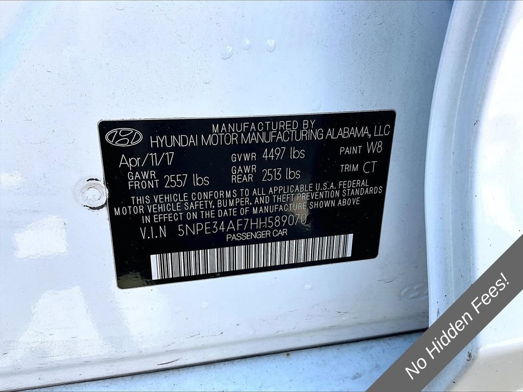 Used 2017 Hyundai Sonata Sport w/ Value Edition Package 02 FWD image 30