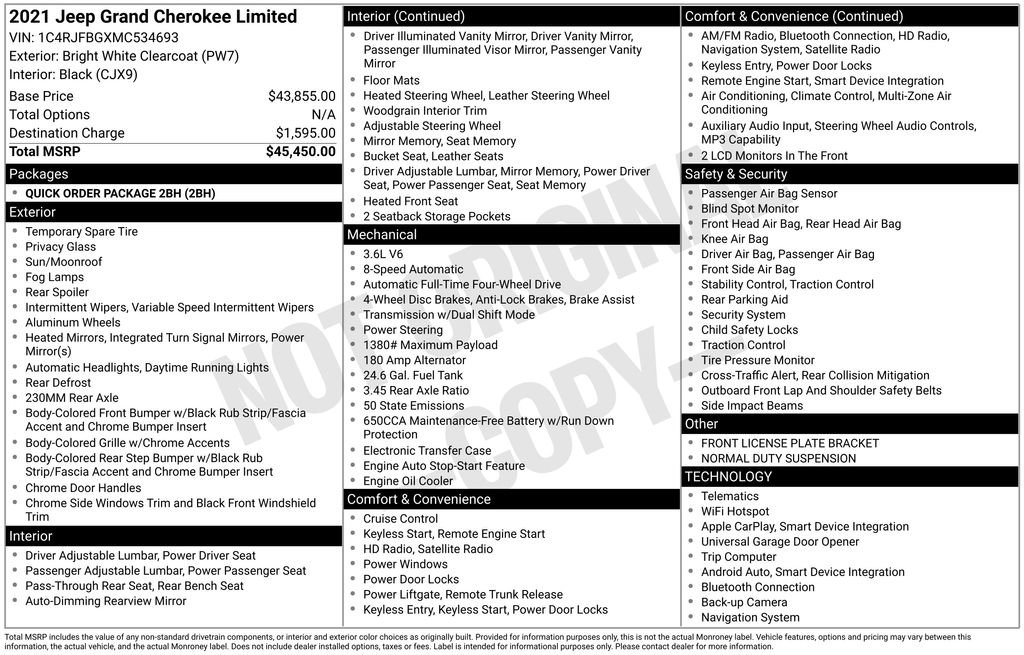 Certified 2021 Jeep Grand Cherokee Limited image 26
