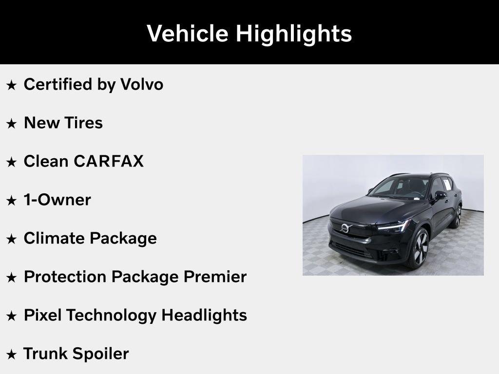Certified 2024 Volvo XC40 Recharge Plus w/ Protection Package Premier AWD/4WD image 5