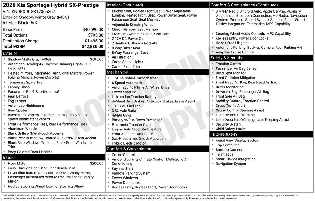 New 2026 Kia Sportage SX Prestige image 2