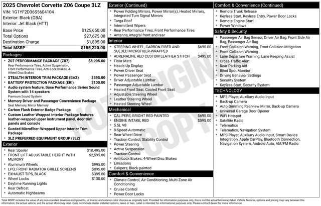 Used 2025 Chevrolet Corvette Z06 w/ Z07 Performance Package RWD image 23