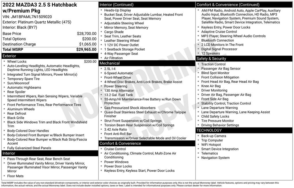 Used 2022 MAZDA MAZDA3 s image 3