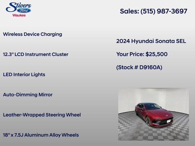 Used 2024 Hyundai Sonata SEL w/ Convenience Package FWD image 16