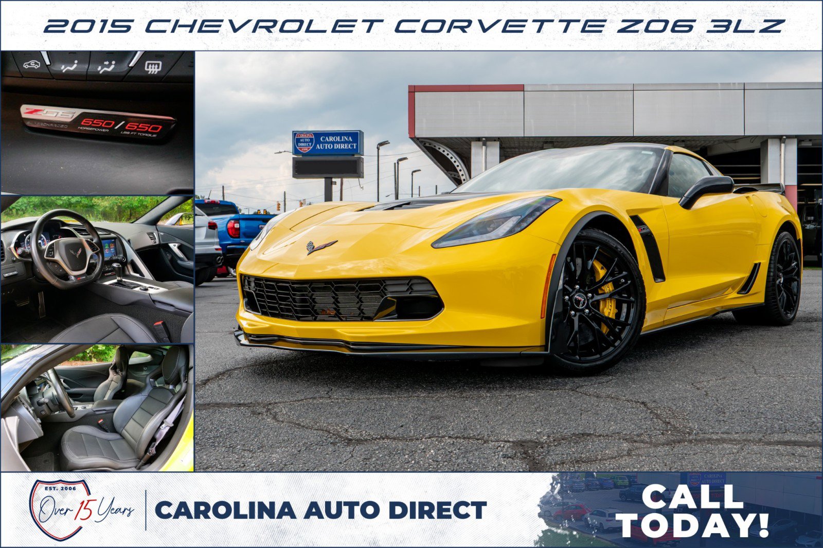 Used 2015 Chevrolet Corvette Z06 w/ 3LZ Preferred Equipment Group
