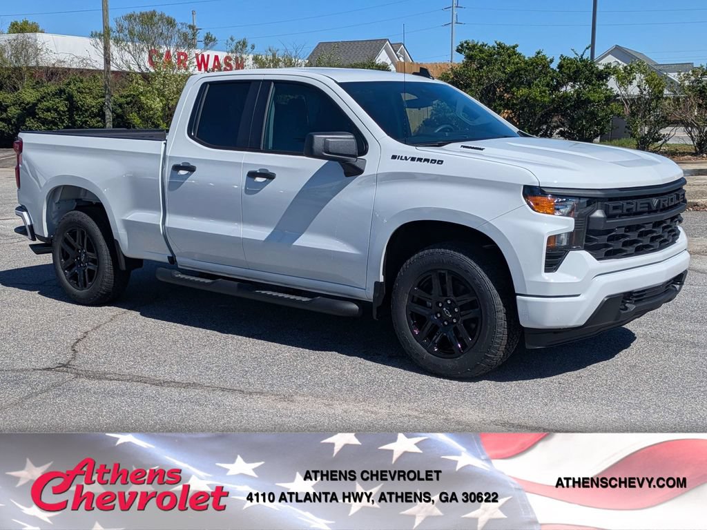 New 2026 Chevrolet Silverado 1500 Custom w/ Turbomax Blackout Package RWD image 1