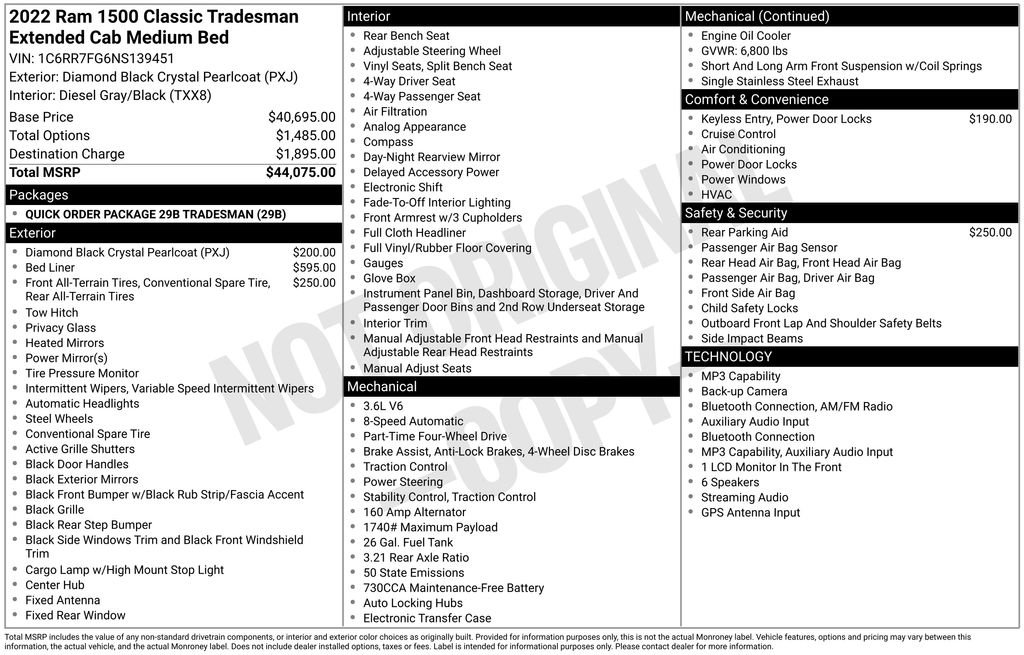 Used 2022 RAM 1500 Tradesman AWD/4WD image 6