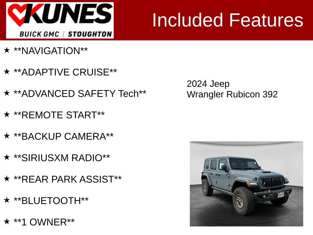 Used 2024 Jeep Wrangler Unlimited Rubicon 392 AWD/4WD image 2