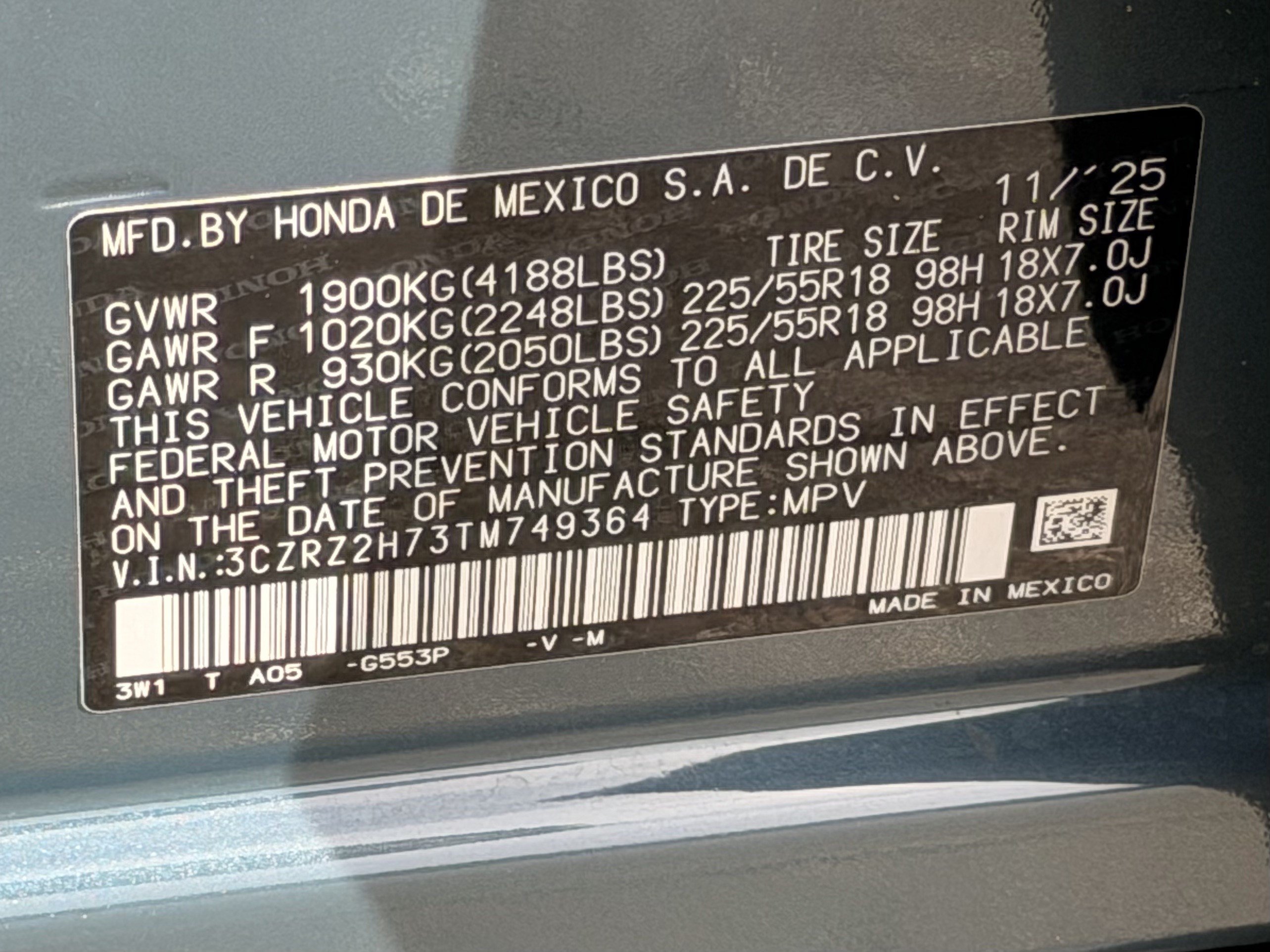 Certified 2026 Honda HR-V EX-L image 29