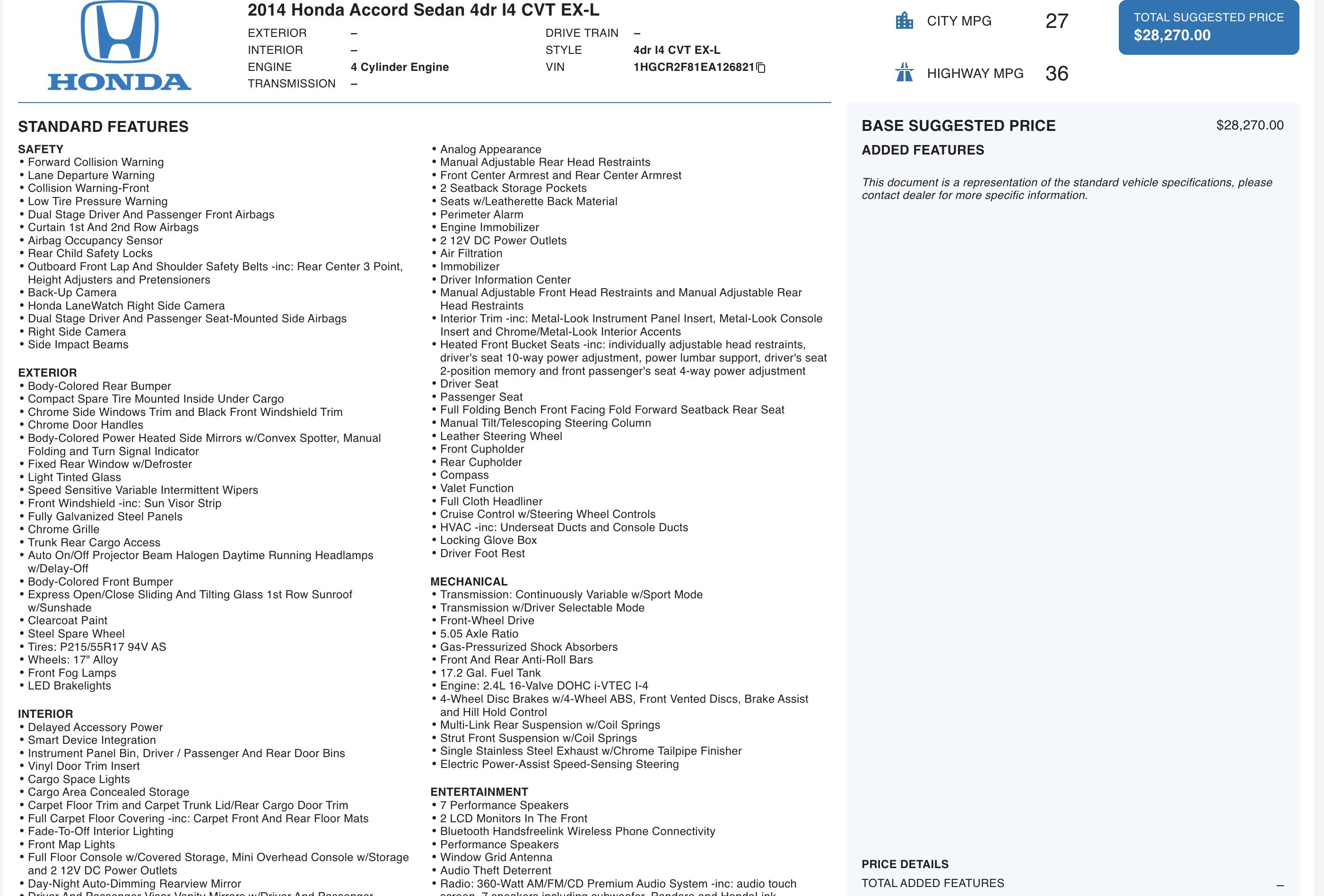 Used 2014 Honda Accord EX-L image 5